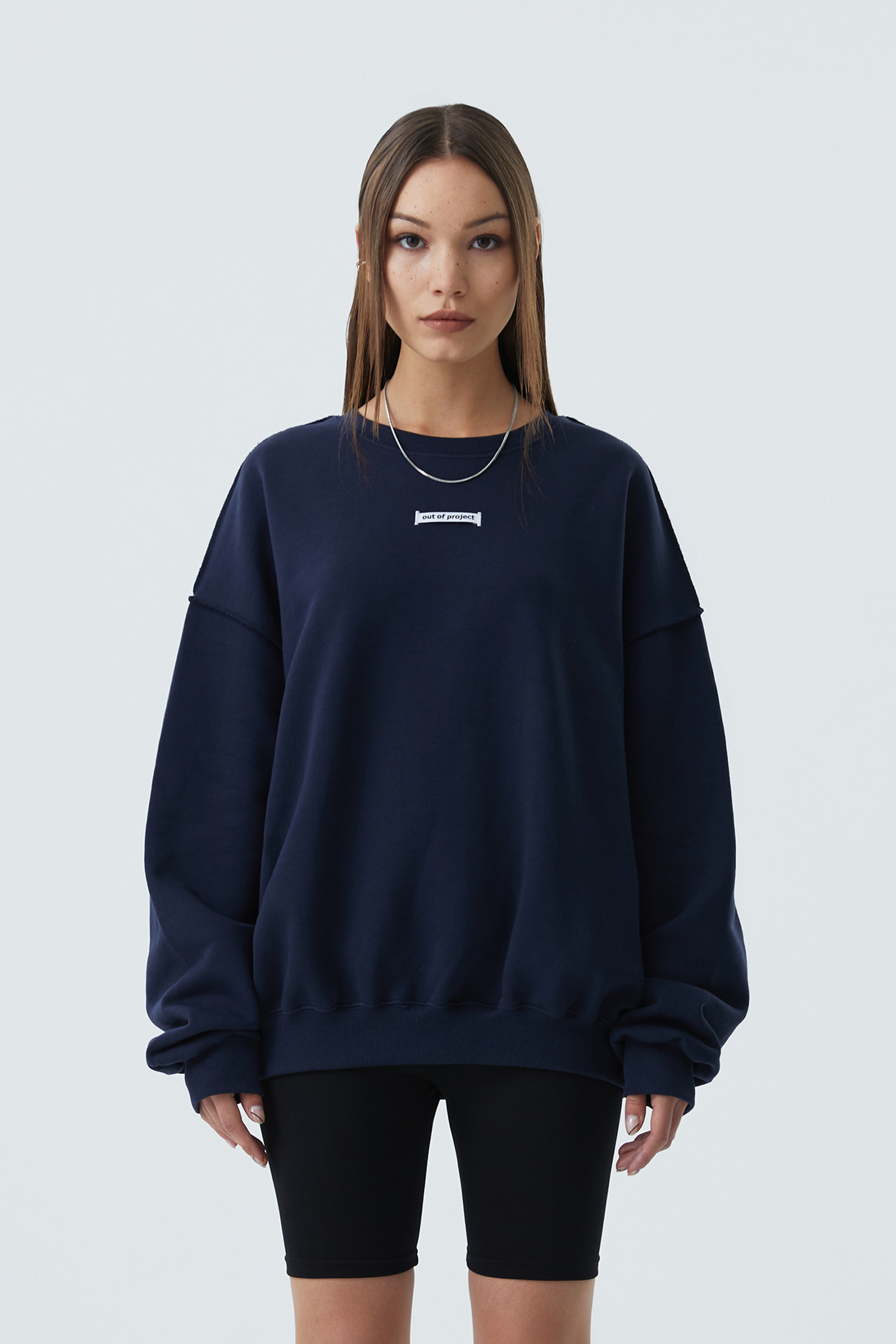 Oversized Logo Sweatshirt, Navy